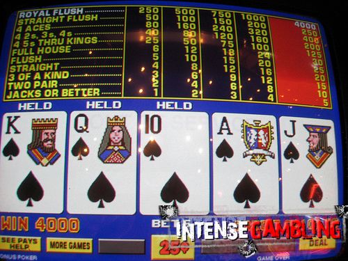 video poker royal flush