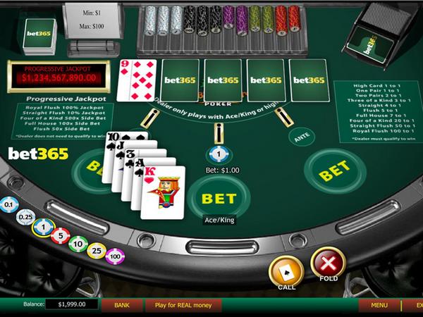 bet365 caribbean poker